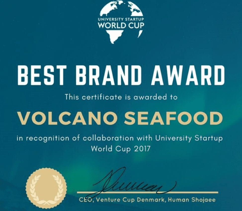Best Brand Award 2017 - Volcano Seafood